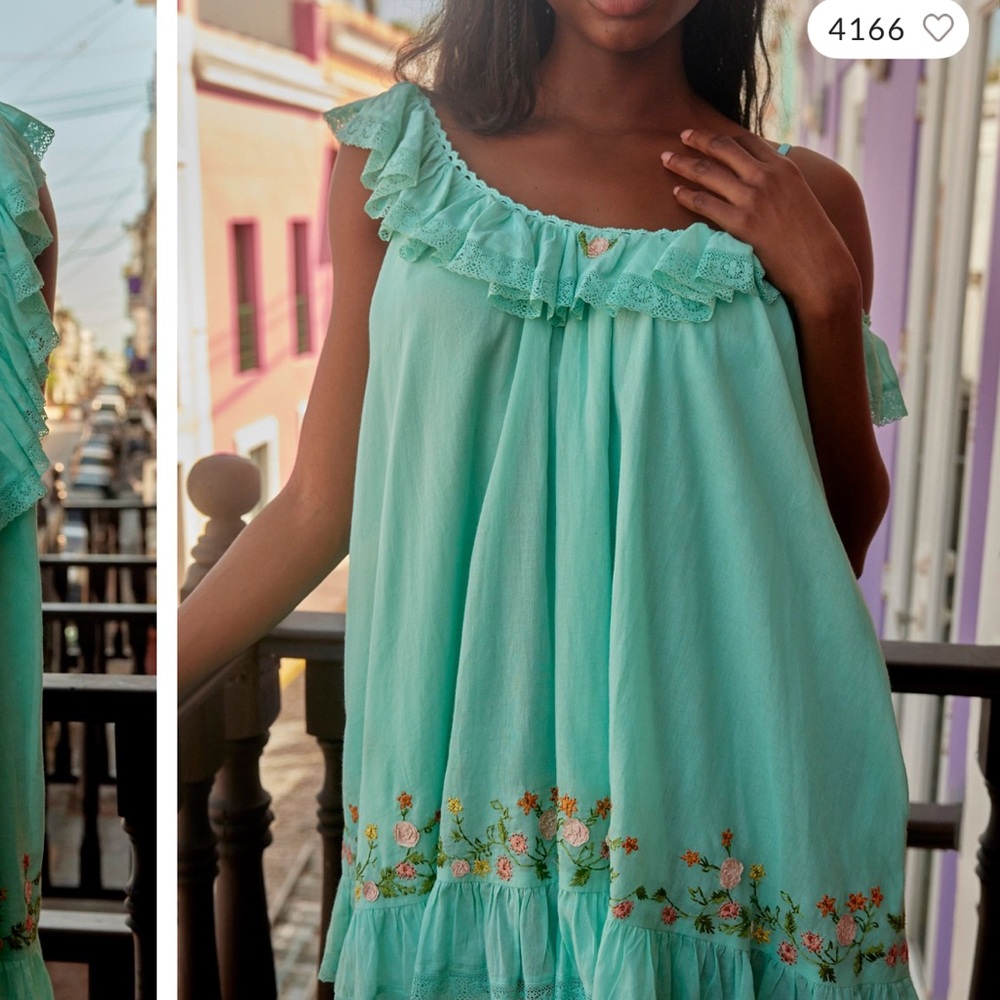 Buttercup Embroidered Mini Dress